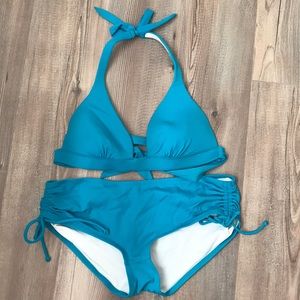Victoria Secret Teal Halter Bikini